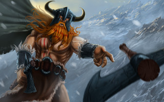 Bearded man sword demon arm - a beard and a beard free wallpaper