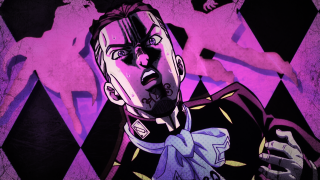 Surprised man purple background checkered - weird free wallpaper for desktop