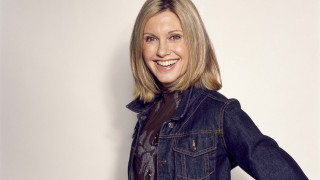 Woman jean jacket smiling portrait - alison debenham free wallpaper