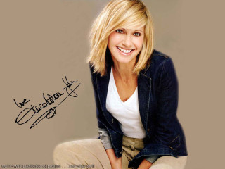 Smiling woman leather jacket blonde - bettina heinenayech free wallpaper