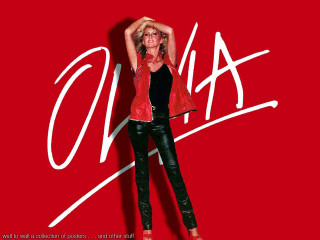 Woman red vest black pants - white letter free wallpaper