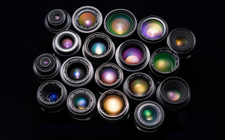 Colored lenses black background group - a group free wallpaper for desktop