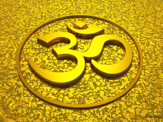 Gold om shan yellow black - sacred free wallpaper for desktop
