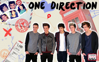 One direction phone booth collage - anne said free wallpaper