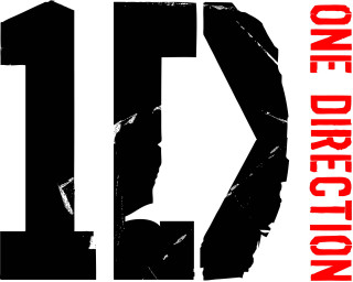 Black white number one direction - sticker free wallpaper