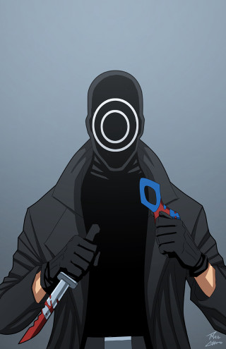 Man black hooded jacket scissors - bedwyr williams free wallpaper for mobile