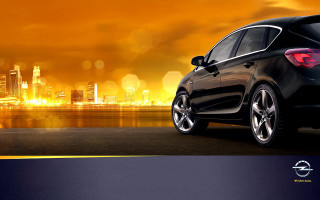 Black car city skyline night 3 - the building and water free wallpaper