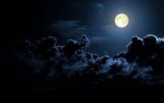 Full moon clouds night sky - the night sky free wallpaper