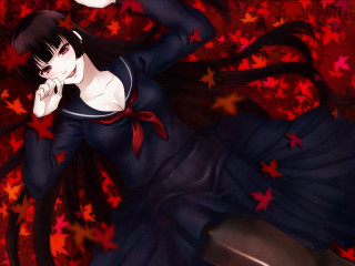 Woman blackdress stars lying gothic - gapmoe yandere grimdark free wallpaper for desktop