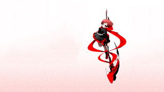 Woman flying kite red ribbon - a red ribbon free wallpaper