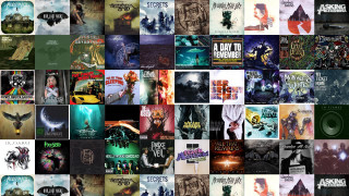 Movie collage man woman posters - beautiful composition free wallpaper for desktop