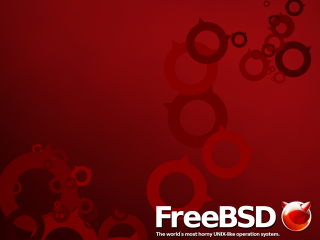 Red background circles freebsd logo - dark background free wallpaper