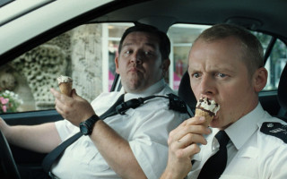 Two men uniform eating ice - movie scene free wallpaper