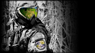 Man camouflage paintball helmet goggles - esao free wallpaper