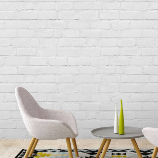 White brick wall two chairs - a rug free wallpaper for tablet