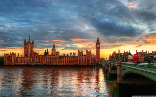 Large building clock tower bridge 6 - behance hd free wallpaper