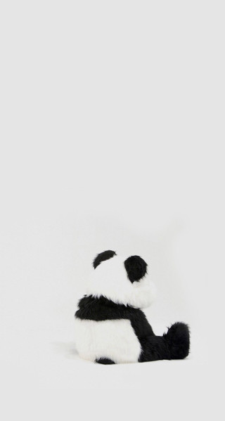 Stuffed panda bear white surface - adrian zingg free wallpaper for mobile