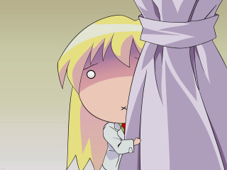 Cartoon character peeking curtain sad - a sad face free wallpaper for desktop