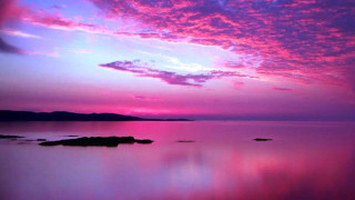 Purple sky pink blue sunset - rock free wallpaper