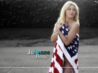 Woman bathing suit holding flag - american romanticism free wallpaper