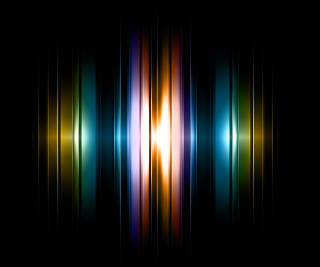Black multicolored line pattern hologram - free neon wallpaper for desktop