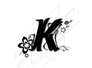 Black white photo letter k - kinetic art free wallpaper for desktop