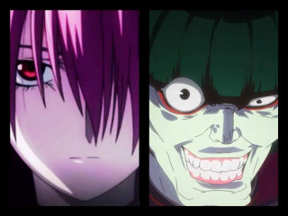 Purplehair redeyes creepyface baioken twofaces - neodada free wallpaper