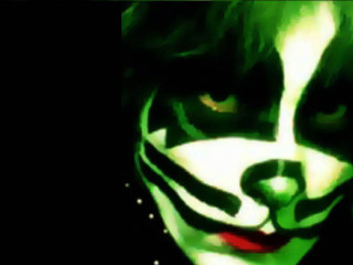 Green white face paint black - mask free wallpaper