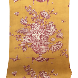 Yellow pink floral print scarf - a vase of flowers free wallpaper