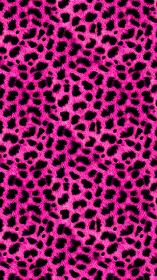 Pink black animal print furry 2 - animal free wallpaper for mobile