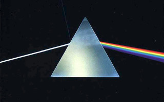Pink floyd rainbow triangle dark - a white triangle free wallpaper for desktop