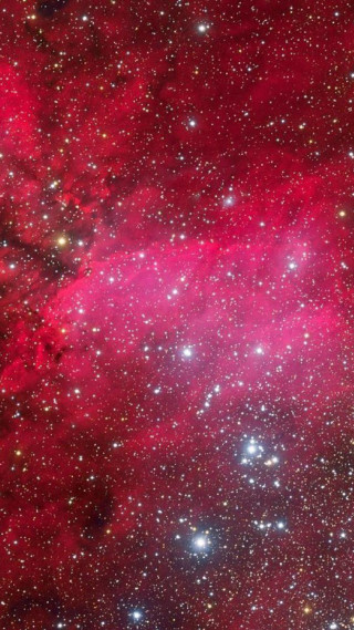 Red star cluster sky white - free stars wallpaper for mobile