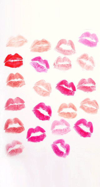 Lipsticks shades pink red watercolor - different free wallpaper for mobile