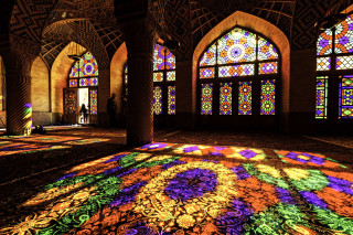 Mosaic room stainedglass carpet mysticalcolors - a large room free wallpaper for desktop