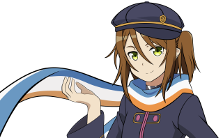 Girl uniform scarf serious portrait - a scarf free wallpaper