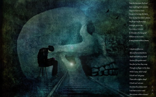 Man chair dark tunnel light - a dark tunnel free wallpaper