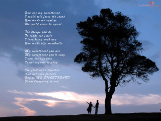 Couple tree poem cloudy day - a poem free wallpaper