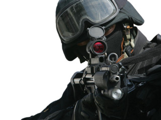 Man black suit gun helmet 2 - a gun and a helmet free wallpaper