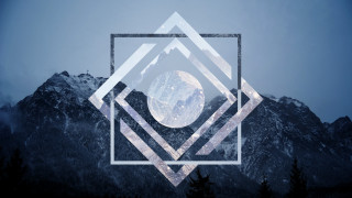 Mountain triangle moon image picture - a picture of a mountain free wallpaper