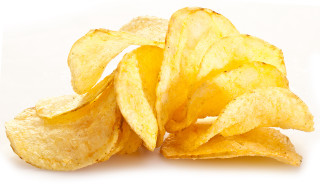 Pile potato chips white background - a white background behind free wallpaper