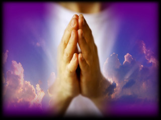 Person hands together purple sky - evelyn de morgan free wallpaper