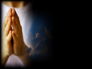 Prayer hands clouds blue sky - their hand together free wallpaper