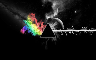 Dark side moon rainbow triangle 2 - epic composition free wallpaper