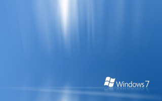 Blue sky white window7 logo - a white line free wallpaper for desktop