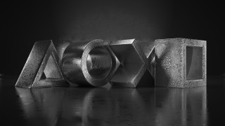 Aom black white concrete type - ambient occlusion free wallpaper