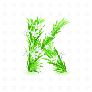 Flower leaf letter k white - felixkelly free wallpaper for tablet