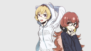 Anime characters arms in air - tech wear free wallpaper