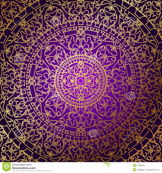 Purple gold background circular design - the center free wallpaper for tablet