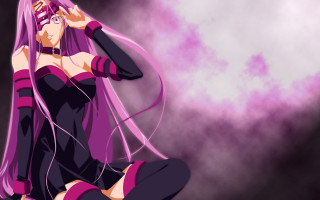 Purple haired woman anime medusa - long purple hair free wallpaper