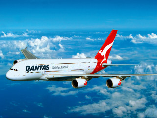 Qantas airplane flying sky clouds - the sky above the clouds free wallpaper